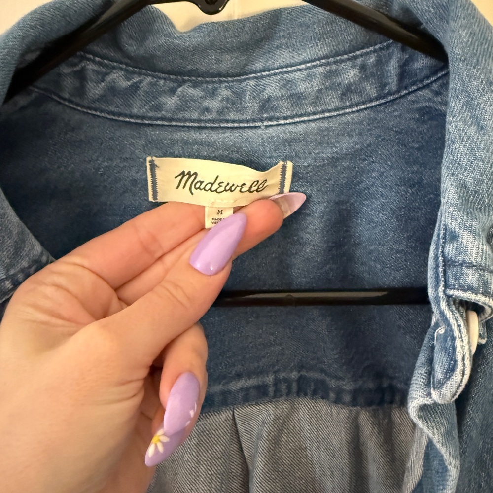 Madewell Vintage-style Button-Front Denim Shirt Jacket - Blue - Picture 3 of 4